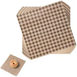 100 Pcs 8.66×8.66 Inch Greaseproof Wax Deli Paper Sheets, Checkered Food Wrapping Sheets & Basket Liners For BBQ Picnic Party Lunch Burger & Bread 100 Pcs 8.66×8.66 Inch Greaseproof Wax Deli Paper Sheets, Checkered Food Wrapping Sheets & Basket Liners For BBQ Picnic Party Lunch Burger & Bread