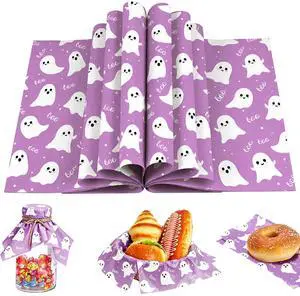 150Pcs Purple Ghost Boo Deli Paper, 9.8 x 8.3inch Halloween Grease Proof Food Deli Sheets Sandwich Wrapping Liners Greaseproof Food Wax Paper for Halloween Home Kitchen 150Pcs Purple Ghost Boo Deli Paper, 9.8 x 8.3inch Halloween Grease Proof Food Deli Sheets Sandwich Wrapping Liners Greaseproof Food Wax Paper for Halloween Home Kitchen