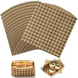 100 Pcs Waxed Deli Paper Sheets 7 × 7 Inch Greaseproof Food Basket Liners for Sandwiches, Burgers Wrapping, Multi-Color Checkered Paper for Kitchen, Food Truck, Party (7×7) 100 Pcs Waxed Deli Paper Sheets 7 × 7 Inch Greaseproof Food Basket Liners for Sandwiches, Burgers Wrapping, Multi-Color Checkered Paper for Kitchen, Food Truck, Party (7×7)
