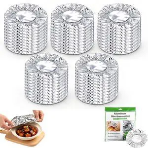 50pcs Reusable Aluminum Foil Food Covers, Stretchy Elastic Edge, Home Dining Table & Food Container Aluminum Foil Heat-Retaining Cover, for Picnic Meal Prep BBQ Sandwich Outdoor Dining 50pcs Reusable Aluminum Foil Food Covers, Stretchy Elastic Edge, Home Dining Table & Food Container Aluminum Foil Heat-Retaining Cover, for Picnic Meal Prep BBQ Sandwich Outdoor Dining