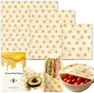 3 Pack Beeswax Wraps for Food - Small Medium Large Bees Wax Wraps Reusable Organic Beeswax Paper Food Wraps, Plastic Free Food Storage Wrap for Bread, Sandwich, Bowl Covers, Eco Friendly, Zero Waste 3 Pack Beeswax Wraps for Food - Small Medium Large Bees Wax Wraps Reusable Organic Beeswax Paper Food Wraps, Plastic Free Food Storage Wrap for Bread, Sandwich, Bowl Covers, Eco Friendly, Zero Waste