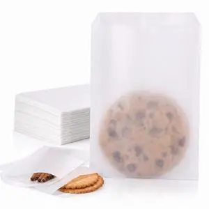 White Flat Glassine Paper Snack Bags 4x6 in, 100 Count | Semi-transparent wax-free sleeves for cookies, snacks, bakery, party favors, soap and seeds (10 x 15.2 cm) White Flat Glassine Paper Snack Bags 4x6 in, 100 Count | Semi-transparent wax-free sleeves for cookies, snacks, bakery, party favors, soap and seeds (10 x 15.2 cm)