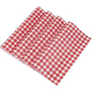 Red and White Check Deli Paper, 12"x12", 100 Sheets | Grease & water resistant, pre-cut, vintage check, liner keeps baskets & trays clean, wraps sandwiches, burgers, burritos Red and White Check Deli Paper, 12"x12", 100 Sheets | Grease & water resistant, pre-cut, vintage check, liner keeps baskets & trays clean, wraps sandwiches, burgers, burritos