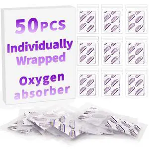 Individually Wrapped - Oxygen Absorbers for Food Storage 500cc, 50 Packs | Midukit Food Grade Oxygen Absorbers Packets for Long Term Food Storage, Mason Jars, Mylar Bags, Canning supplies, Dehydrated Individually Wrapped - Oxygen Absorbers for Food Storage 500cc, 50 Packs | Midukit Food Grade Oxygen Absorbers Packets for Long Term Food Storage, Mason Jars, Mylar Bags, Canning supplies, Dehydrated