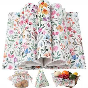 150 Pcs Wildflower Garden Floral Wax Paper Sheets for Food Deli, 9.8 x 8.3 inch Watercolor Flower Greaseproof Wrapping Paper for Sandwich Picnic Basket Liner Valentine Birthday Shower Party Supplies 150 Pcs Wildflower Garden Floral Wax Paper Sheets for Food Deli, 9.8 x 8.3 inch Watercolor Flower Greaseproof Wrapping Paper for Sandwich Picnic Basket Liner Valentine Birthday Shower Party Supplies