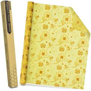 Reusable Beeswax Food Wraps, 13x39 Inch Eco-Friendly Beeswax Wraps for Bread Sustainable Food Storage Wraps Beeswax Paper Roll for Sandwich, Cheese Reusable Beeswax Food Wraps, 13x39 Inch Eco-Friendly Beeswax Wraps for Bread Sustainable Food Storage Wraps Beeswax Paper Roll for Sandwich, Cheese