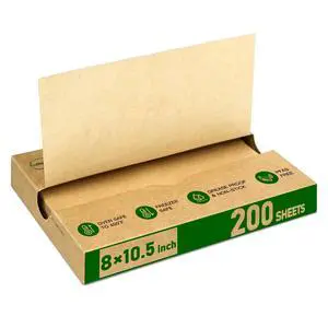 Precut POP UP Deli Paper Sheet, 200 Pack, 8" x 10-1/2", Kraft | Interfolded Heavy Paper, Waterproof & Grease-Resistant, for Food Wrap and Serving Precut POP UP Deli Paper Sheet, 200 Pack, 8" x 10-1/2", Kraft | Interfolded Heavy Paper, Waterproof & Grease-Resistant, for Food Wrap and Serving