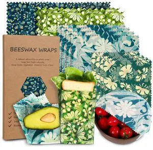 Reusable Beeswax Wrap, 11 Pack Eco-Friendly Beeswax Wraps For Food, Organic, Sustainable, Biodegradable, Zero Waste, Plastic-Free Food Storage (Flowers and Leaves) Reusable Beeswax Wrap, 11 Pack Eco-Friendly Beeswax Wraps For Food, Organic, Sustainable, Biodegradable, Zero Waste, Plastic-Free Food Storage (Flowers and Leaves)