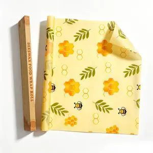 Reusable Beeswax Food Wrap Roll, 13x39 Inches Cut-to-Size Beeswax Paper for Bread, Sustainable Eco Friendly Cotton Food Storage Wraps for Cheese, Fruit, Veggies, Washable Plastic Free Reusable Beeswax Food Wrap Roll, 13x39 Inches Cut-to-Size Beeswax Paper for Bread, Sustainable Eco Friendly Cotton Food Storage Wraps for Cheese, Fruit, Veggies, Washable Plastic Free