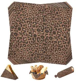 100 Pcs Leopard Print Waxed Deli Paper Sheets 10 x 10 Inch Cheetah Printed Deli Sandwich Wrapping Wax Paper Sheets for Food Cookies Jungle Safari Party Greaseproof Food Basket Liners 100 Pcs Leopard Print Waxed Deli Paper Sheets 10 x 10 Inch Cheetah Printed Deli Sandwich Wrapping Wax Paper Sheets for Food Cookies Jungle Safari Party Greaseproof Food Basket Liners