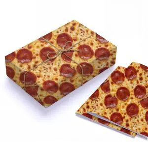Funny Pizza Food Wrapping Paper Sheets, 19.5 x 27.5 in, 2 Sheets | 120gsm folded pizza-print sheets for gag gifts, birthdays,cool italian wrapping paper for adult,playful gift wrapping. Funny Pizza Food Wrapping Paper Sheets, 19.5 x 27.5 in, 2 Sheets | 120gsm folded pizza-print sheets for gag gifts, birthdays,cool italian wrapping paper for adult,playful gift wrapping.