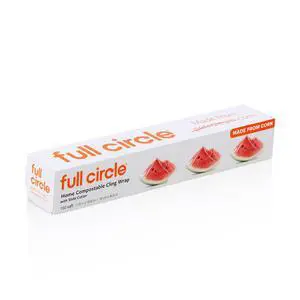 Compostable Cling Wrap, Dispenser with Slide Cutter | A 150 sq ft roll made plant-based & plastic-free, with no microplasticskeeps food fresh Compostable Cling Wrap, Dispenser with Slide Cutter | A 150 sq ft roll made plant-based & plastic-free, with no microplasticskeeps food fresh