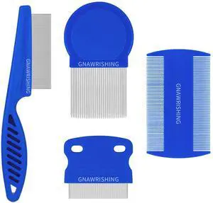 Flea Comb 4Pcs with High Strength Teeth Pet Tear Stain Remover Combs, Pet Dog Cat Grooming Comb Set Effective Float Hair Remover Flea Comb 4Pcs with High Strength Teeth Pet Tear Stain Remover Combs, Pet Dog Cat Grooming Comb Set Effective Float Hair Remover