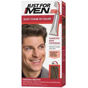 Easy Comb-In Color, No-Mix, Medium Brown A-35 (1 Pack) | Easy Comb-In Color medium brown patented no-mix formula instantly combs away gray. Targeted gray coverage. Easy application. Easy Comb-In Color, No-Mix, Medium Brown A-35 (1 Pack) | Easy Comb-In Color medium brown patented no-mix formula instantly combs away gray. Targeted gray coverage. Easy application.