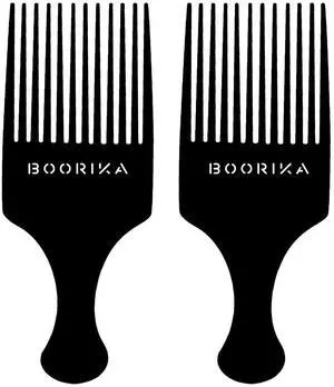Afro Hair Pick Comb for Women & Men, 7.5 In Smooth Sturdy Wide Tooth for Detangling & Styling - Pack of 2 Afro Hair Pick Comb for Women & Men, 7.5 In Smooth Sturdy Wide Tooth for Detangling & Styling - Pack of 2