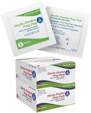 Alcohol Prep Pads, Medical-Grade and Non-Woven Prep Pads, Saturated with 70% Isopropyl Alcohol, Rapid-Acting Antiseptic Wipes, 1-Ply, Medium, 2 Boxes of 200 Alcohol Prep Pads Alcohol Prep Pads, Medical-Grade and Non-Woven Prep Pads, Saturated with 70% Isopropyl Alcohol, Rapid-Acting Antiseptic Wipes, 1-Ply, Medium, 2 Boxes of 200 Alcohol Prep Pads