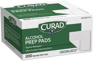 Alcohol Prep Pads, 70% Alcohol, 200 Count Alcohol Prep Pads, 70% Alcohol, 200 Count