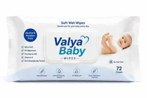 Baby Wet Wipes, 72 Count, Thick & Durable, Alcohol & Paraben Free, pH Balanced with Vitamin E & Provitamin B5, Lightly Scented, for Diaper Changes, Hands & Face Baby Wet Wipes, 72 Count, Thick & Durable, Alcohol & Paraben Free, pH Balanced with Vitamin E & Provitamin B5, Lightly Scented, for Diaper Changes, Hands & Face