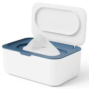 Wipes Dispenser, Wipe Holder for Baby & Adult, Refillable Wipe Container, Keeps Wipes Fresh, One-Handed Operation. Non-Slip, Easy Open/Close Wipes Pouch Case, Blue Wipes Dispenser, Wipe Holder for Baby & Adult, Refillable Wipe Container, Keeps Wipes Fresh, One-Handed Operation. Non-Slip, Easy Open/Close Wipes Pouch Case, Blue