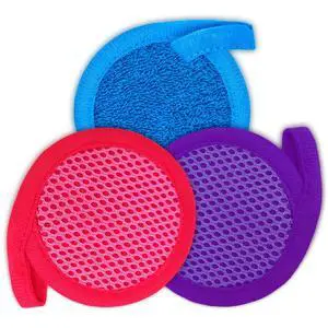 2 in 1 Face Scrub Pads, 3 Pcs Reusable Microfiber Facial Scrubber | Removes Makeup from Eyes, Lips, and Neck - an Exfoliating Texture Gives a Deeper Cleanse - Washable Soft Microfiber Cloths 2 in 1 Face Scrub Pads, 3 Pcs Reusable Microfiber Facial Scrubber | Removes Makeup from Eyes, Lips, and Neck - an Exfoliating Texture Gives a Deeper Cleanse - Washable Soft Microfiber Cloths