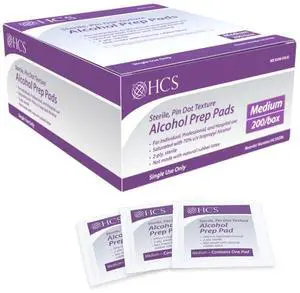 Medium Alcohol Prep Pads - 70% Isopropyl Alcohol Wipes, Individually Wrapped - 2 ply, Textured, Sterile Skin Prep Swabs| 200ct, Textured, Individually Wrapped, 2-ply, Medical, Sterile Skin Prep Medium Alcohol Prep Pads - 70% Isopropyl Alcohol Wipes, Individually Wrapped - 2 ply, Textured, Sterile Skin Prep Swabs| 200ct, Textured, Individually Wrapped, 2-ply, Medical, Sterile Skin Prep