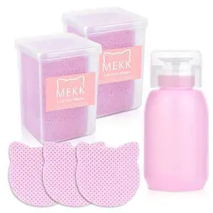 Lint Free Nail Wipes 400PCS with 200ml Acetone Pump Dispenser Set | Cat-shaped no lint nail wipes, No Rust Push Down pump dispenser for acetone, alcohol, nail polish remover Lint Free Nail Wipes 400PCS with 200ml Acetone Pump Dispenser Set | Cat-shaped no lint nail wipes, No Rust Push Down pump dispenser for acetone, alcohol, nail polish remover