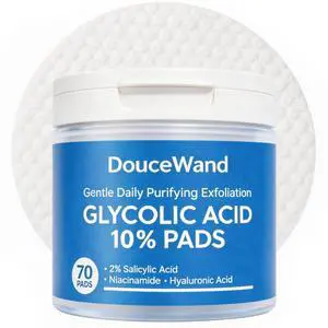 Glycolic Acid 10% Resurfacing Pads (70 Count), 10% Ultra Pure Glycolic Acid + 2% Salicylic Acid - Exfoliating Peel for Face & Body with Niacinamide & Tweezers Glycolic Acid 10% Resurfacing Pads (70 Count), 10% Ultra Pure Glycolic Acid + 2% Salicylic Acid - Exfoliating Peel for Face & Body with Niacinamide & Tweezers
