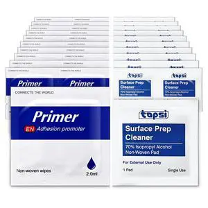 20PCS Adhesion Promoter Wipes + 20PCS Alcohol Prep Pads | Boost Tape Bond Strength on Plastic, Car Trim, Vinyl Wrap, Surface Cleaner & Primer Kit for Acrylic Tape, Foil Ziplock Packed 20PCS Adhesion Promoter Wipes + 20PCS Alcohol Prep Pads | Boost Tape Bond Strength on Plastic, Car Trim, Vinyl Wrap, Surface Cleaner & Primer Kit for Acrylic Tape, Foil Ziplock Packed