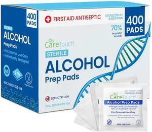 Alcohol Prep Pads - 400 Count Alcohol Wipes Individually Wrapped, 1.18x2.36 Inches - 70% Isopropyl Swabs for Home, Medical, or First Aid Kits - Sterilized 2-Ply Pads Alcohol Prep Pads - 400 Count Alcohol Wipes Individually Wrapped, 1.18x2.36 Inches - 70% Isopropyl Swabs for Home, Medical, or First Aid Kits - Sterilized 2-Ply Pads