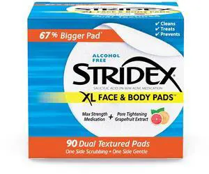 XL Face Body Pads, Exfoliating Salicylic Acid Acne Treatment, 90 Ct | Large acne pads with 2% salicylic acid for face and body acne. Dual textured, one side exfoliating and one side smooth XL Face Body Pads, Exfoliating Salicylic Acid Acne Treatment, 90 Ct | Large acne pads with 2% salicylic acid for face and body acne. Dual textured, one side exfoliating and one side smooth