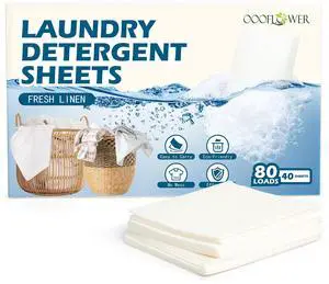 Laundry Detergent Sheets-40 Sheets,Fresh Linen | Up to 80 Loads, Compact Washing Strips, Plastic-Free Liquidless,Gentle on Sensitive Skin,Space-Saving for Home Travel Camping Laundry Detergent Sheets-40 Sheets,Fresh Linen | Up to 80 Loads, Compact Washing Strips, Plastic-Free Liquidless,Gentle on Sensitive Skin,Space-Saving for Home Travel Camping