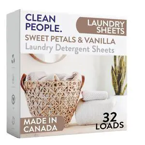 Laundry Detergent Sheets - Laundry Soap - Ultra Concentrated, Recyclable Packaging, Stain Fighting - Sweet Petals & Vanilla, 32 Pack Laundry Detergent Sheets - Laundry Soap - Ultra Concentrated, Recyclable Packaging, Stain Fighting - Sweet Petals & Vanilla, 32 Pack