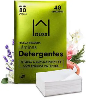 -Biodegradable Detergent Sheets - 80 loads - Tackles Tough Stains & Odors, Plant Formula, No Animal Testing, Plastic and Toxic Free, Lasting Fragrance, 40 sheets -Biodegradable Detergent Sheets - 80 loads - Tackles Tough Stains & Odors, Plant Formula, No Animal Testing, Plastic and Toxic Free, Lasting Fragrance, 40 sheets