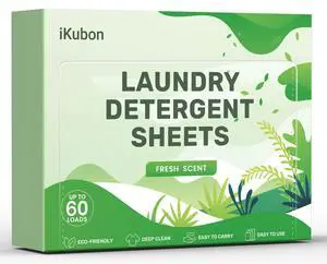 Laundry Detergent Sheets, Hypoallergenic Laundry Sheets Detergent, Eco Liquidless Laundry Detergent, No Plastic & Easy Carry for Travel/Home/Dorm - Up to 60 Loads - Fresh Scent Laundry Detergent Sheets, Hypoallergenic Laundry Sheets Detergent, Eco Liquidless Laundry Detergent, No Plastic & Easy Carry for Travel/Home/Dorm - Up to 60 Loads - Fresh Scent