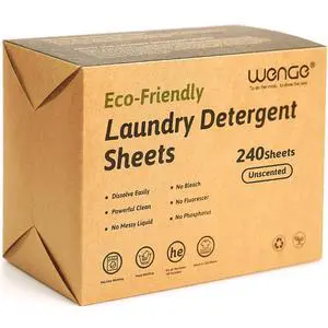 laundry sheets detergent eco friendly - 240 Sheets - Clear Plastic-Free Naturally Hypoallergenic Liquid Less Washing Sheets for Home Dorm Travel Camping (Unscented) laundry sheets detergent eco friendly - 240 Sheets - Clear Plastic-Free Naturally Hypoallergenic Liquid Less Washing Sheets for Home Dorm Travel Camping (Unscented)