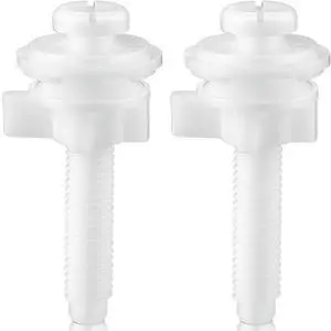 2 Pack Toilet Seat Screws Kit, Plastic Bolts Nuts & Washers | Durable plastic bolts, nuts and washers replace worn toilet seat hardware, fit most seats, resist rust, and install easily. 2 Pack Toilet Seat Screws Kit, Plastic Bolts Nuts & Washers | Durable plastic bolts, nuts and washers replace worn toilet seat hardware, fit most seats, resist rust, and install easily.