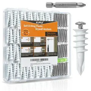 140Pcs #8 Self Drilling Drywall Anchors and Screws Kit, No Drill Hole | Heavy Duty Dry Wall Anchors for Hanging Sheetrock, 70 Self-Tapping Plastic Hangers 70 Drywall Screws, Mounting Hardware -75LB 140Pcs #8 Self Drilling Drywall Anchors and Screws Kit, No Drill Hole | Heavy Duty Dry Wall Anchors for Hanging Sheetrock, 70 Self-Tapping Plastic Hangers 70 Drywall Screws, Mounting Hardware -75LB