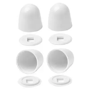 4Packs Universal Toilet Bolt Caps, Round Plastic Push-On Toilet Bowl Bolt Caps Covers, with Extra Washers for Easy installation, 1.44 Inch Height, White Color 4Packs Universal Toilet Bolt Caps, Round Plastic Push-On Toilet Bowl Bolt Caps Covers, with Extra Washers for Easy installation, 1.44 Inch Height, White Color