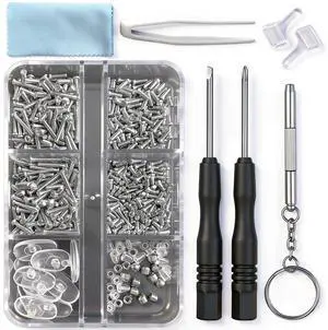 Eyeglass Repair Kit with Screws, 15 Types Screws for Eyeglasses - Frame Screws, Hinge Screws, Nose Pads Screws - Essential Eye Glasses Repairing Kit Tool Eyeglass Repair Kit with Screws, 15 Types Screws for Eyeglasses - Frame Screws, Hinge Screws, Nose Pads Screws - Essential Eye Glasses Repairing Kit Tool