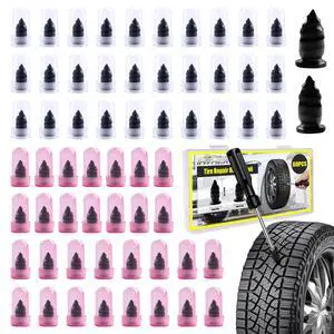61 PCS Tire Plugs Screw Type, Reliable Screw in Tire Repair Plugs with a Screwdriver, Quick Tool Tire Plugs, Screw Tire Plug Kit, Tire patch kit for cars, motorcycles, trucks, tractors, and bicycles 61 PCS Tire Plugs Screw Type, Reliable Screw in Tire Repair Plugs with a Screwdriver, Quick Tool Tire Plugs, Screw Tire Plug Kit, Tire patch kit for cars, motorcycles, trucks, tractors, and bicycles
