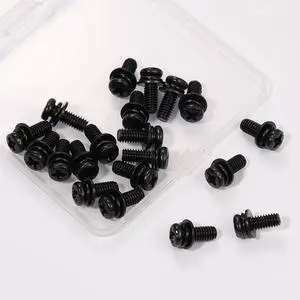 20 PCS Vesa Screws, VESA Compatible M4x10mm TV/Monitor Wall Mount Screws for 75x75mm and 100x100mm Brackets. Phillips Head M4 x 10mm Black with Washers 20 PCS Vesa Screws, VESA Compatible M4x10mm TV/Monitor Wall Mount Screws for 75x75mm and 100x100mm Brackets. Phillips Head M4 x 10mm Black with Washers