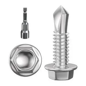 (300Pcs) #8×3/4" Hex Washer Head Self Drilling Screws, 410 Stainless Steel Metal SheetScrewsTEK Screws, Sheet Metal Self Tapping Screws (300Pcs) #8×3/4" Hex Washer Head Self Drilling Screws, 410 Stainless Steel Metal SheetScrewsTEK Screws, Sheet Metal Self Tapping Screws