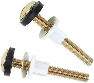 2 PCS Toilet Seat Screws Replacement Kit Universal Toilet Screw Set | Toilet Seat Fastener with Plastic Nut and Metal and Rubber Washers, Toilet Seat Bolt for Top Mount Toilet Seat Hinge 2 PCS Toilet Seat Screws Replacement Kit Universal Toilet Screw Set | Toilet Seat Fastener with Plastic Nut and Metal and Rubber Washers, Toilet Seat Bolt for Top Mount Toilet Seat Hinge