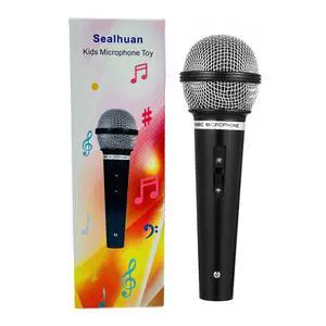 Microphone Toy for Kids - Plastic Pretend Prop Fake Microphone Toy for Halloween, Christmas, Cosplay, Birthday Party Favors, Costume Play (17cm, Black) Microphone Toy for Kids - Plastic Pretend Prop Fake Microphone Toy for Halloween, Christmas, Cosplay, Birthday Party Favors, Costume Play (17cm, Black)