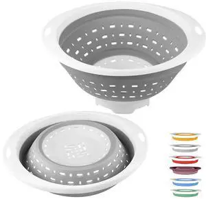 Collapsible Colander and Strainer, 5 Quart(1.25 gal), Heavy Duty Kitchen Drainer Basket for Pasta, Veggies and Fruits, New Home Apartment Essentials Collapsible Colander and Strainer, 5 Quart(1.25 gal), Heavy Duty Kitchen Drainer Basket for Pasta, Veggies and Fruits, New Home Apartment Essentials