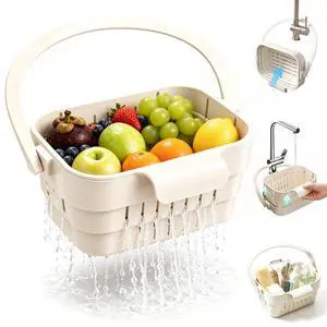 Foldable Hanging Sink Drain Basket, New SpaceSaving Sink Strainer, White | Upgraded Collapsible Sink Colander, Great for Fruits, Vegetables, Pasta and Food Scraps, Saves Space for Daily Cooking Use Foldable Hanging Sink Drain Basket, New SpaceSaving Sink Strainer, White | Upgraded Collapsible Sink Colander, Great for Fruits, Vegetables, Pasta and Food Scraps, Saves Space for Daily Cooking Use