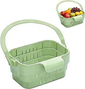 Foldable Hanging Sink Drain Basket, Stretchable Kitchen Colander with Handle, Space Saving Multi-functional Kitchen Storage Basket Draining for Food, Fruits, Vegetables, Utensils(Green) Foldable Hanging Sink Drain Basket, Stretchable Kitchen Colander with Handle, Space Saving Multi-functional Kitchen Storage Basket Draining for Food, Fruits, Vegetables, Utensils(Green)