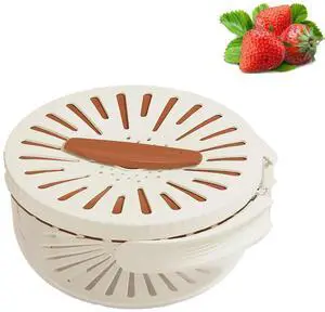 2026 New Draining Basket with Lid, Fruit Drainer Container with Handle, 2 in 1 Multi-function Drain Basket, For Rinsing Straining Vegetable Washing Fruit Portable Storage Container (Brown) 2026 New Draining Basket with Lid, Fruit Drainer Container with Handle, 2 in 1 Multi-function Drain Basket, For Rinsing Straining Vegetable Washing Fruit Portable Storage Container (Brown)