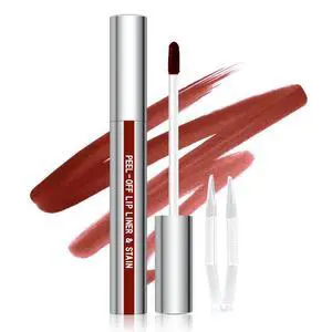 Peel Off Lip Liner Stain, Long Wear Tattoo Lip Liner with Tweezer, Peel Off Lip Stain with Matte Finish, Long Lasting, Waterproof, Transfer-proof, Highly Pigmented Color (Cocoa) Peel Off Lip Liner Stain, Long Wear Tattoo Lip Liner with Tweezer, Peel Off Lip Stain with Matte Finish, Long Lasting, Waterproof, Transfer-proof, Highly Pigmented Color (Cocoa)