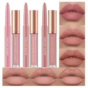 6Pcs Matte Liquid Lipstick and Lip Liner Set, Nude Brown Waterproof | Nude Brown Lip Combo, Matte Velvet Finish, Waterproof Formula, Transfer Resistant Wear, Long Lasting Lip Color For Women 6Pcs Matte Liquid Lipstick and Lip Liner Set, Nude Brown Waterproof | Nude Brown Lip Combo, Matte Velvet Finish, Waterproof Formula, Transfer Resistant Wear, Long Lasting Lip Color For Women